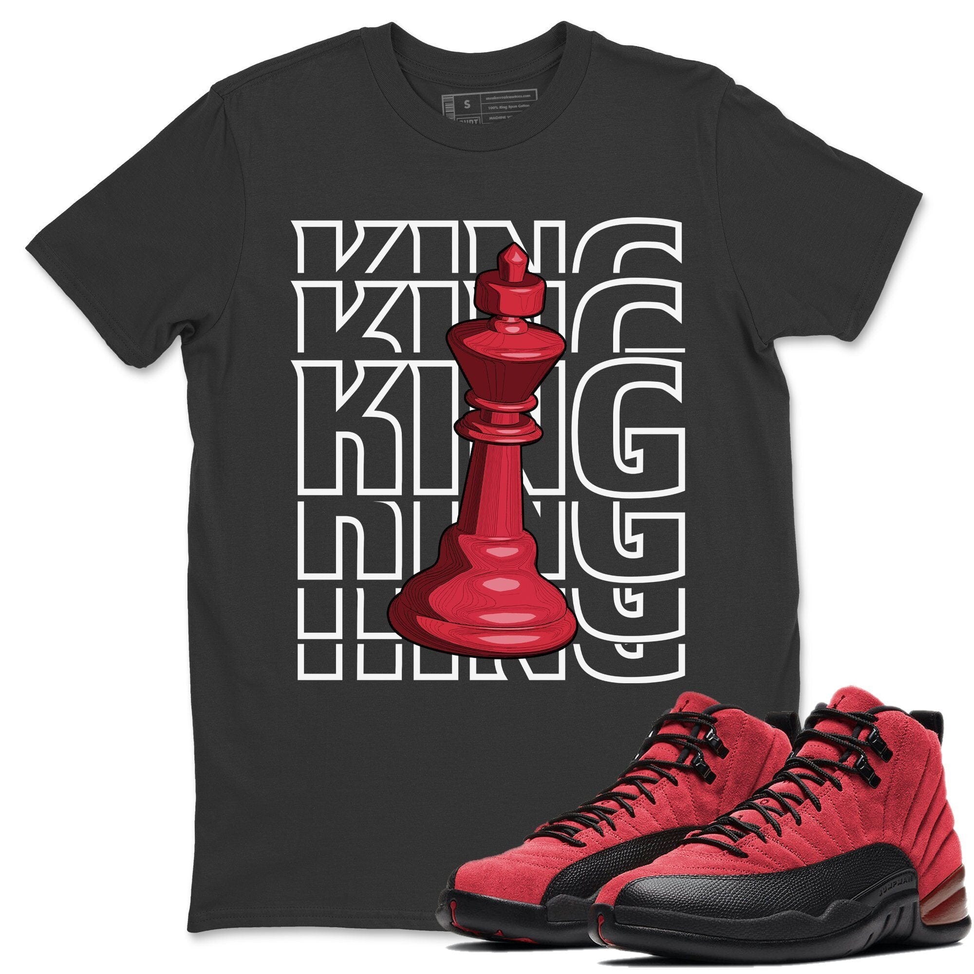 Jordan 12 Reverse Flu Game Shirt To Match Jordans King Sneaker Tees Jordan 12 Reverse Flu Game Drip Gear Zone Sneaker Matching Clothing Unisex Shirts