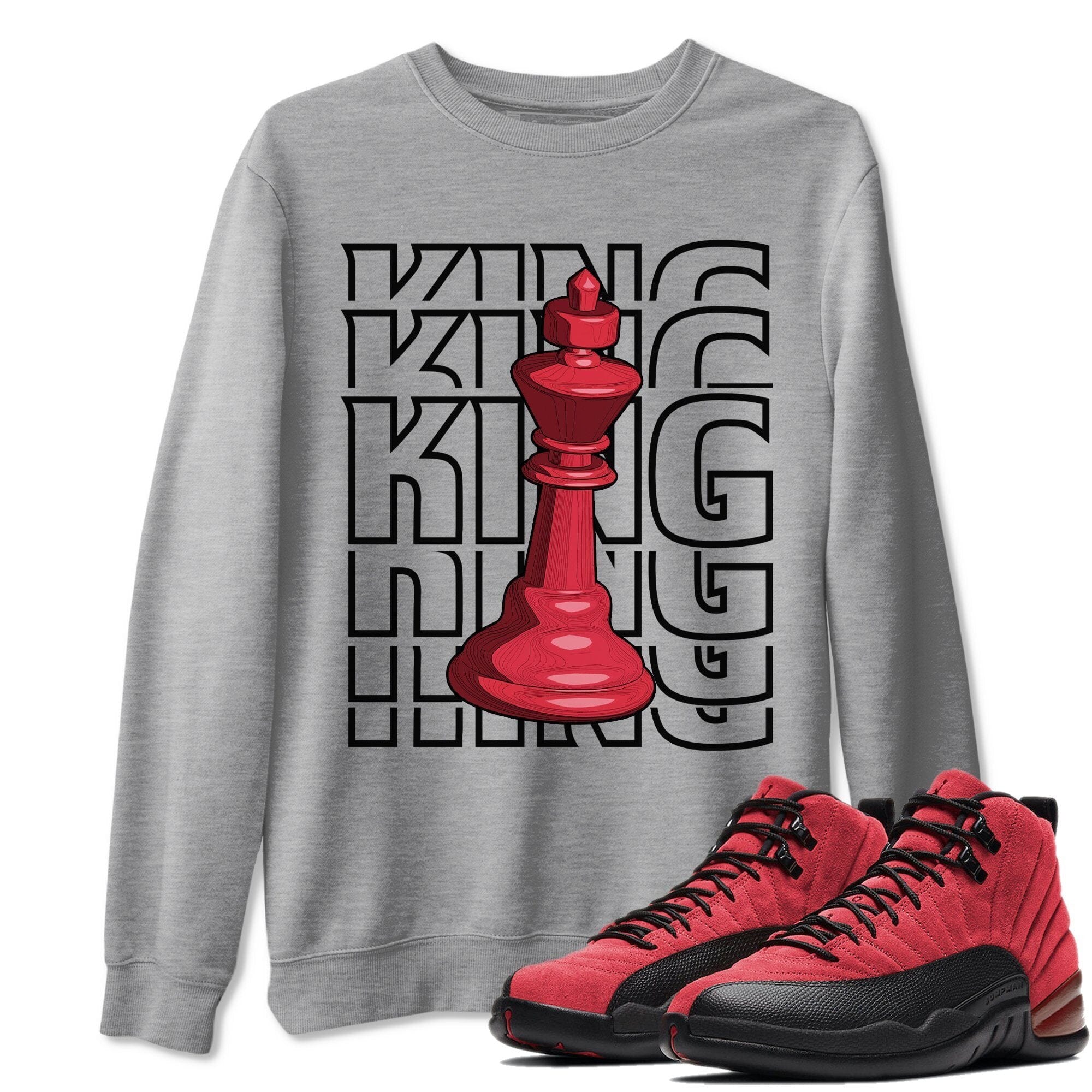Jordan 12 Reverse Flu Game Shirt To Match Jordans King Sneaker Tees Jordan 12 Reverse Flu Game Drip Gear Zone Sneaker Matching Clothing Unisex Shirts
