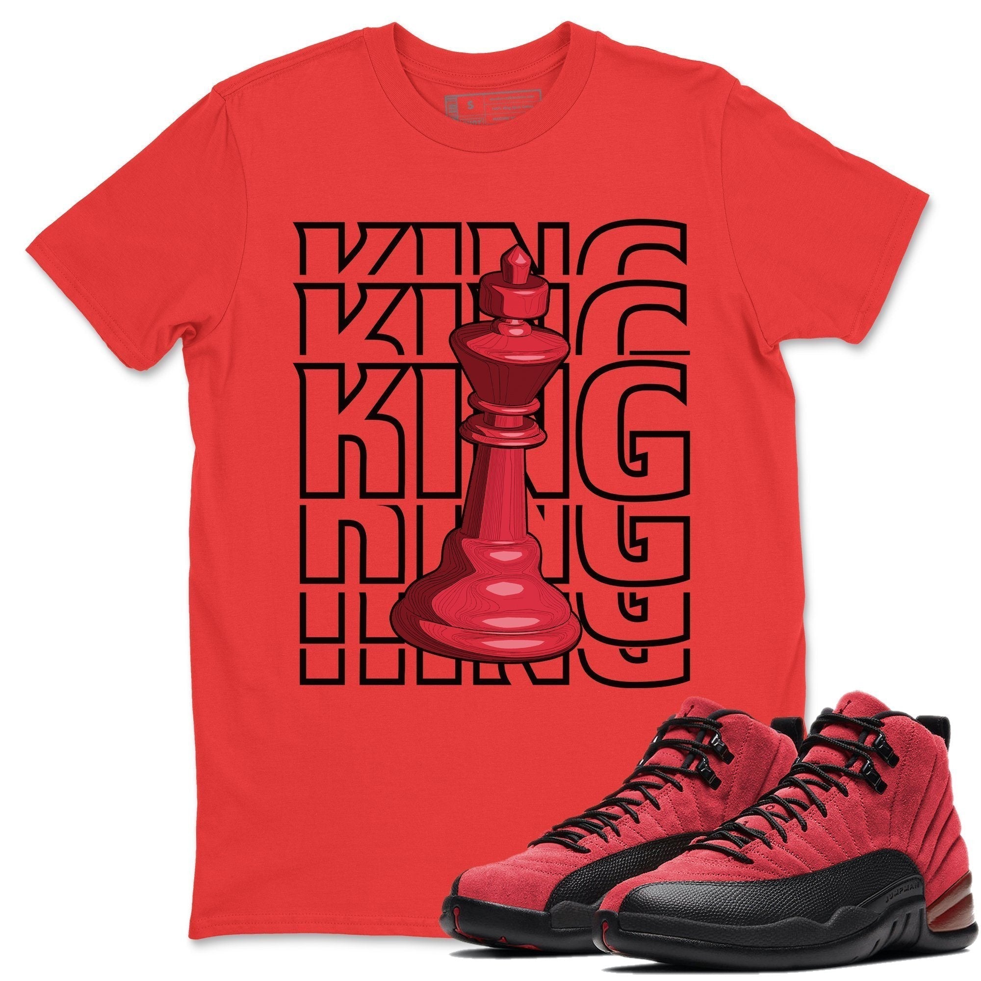 Jordan 12 Reverse Flu Game Shirt To Match Jordans King Sneaker Tees Jordan 12 Reverse Flu Game Drip Gear Zone Sneaker Matching Clothing Unisex Shirts