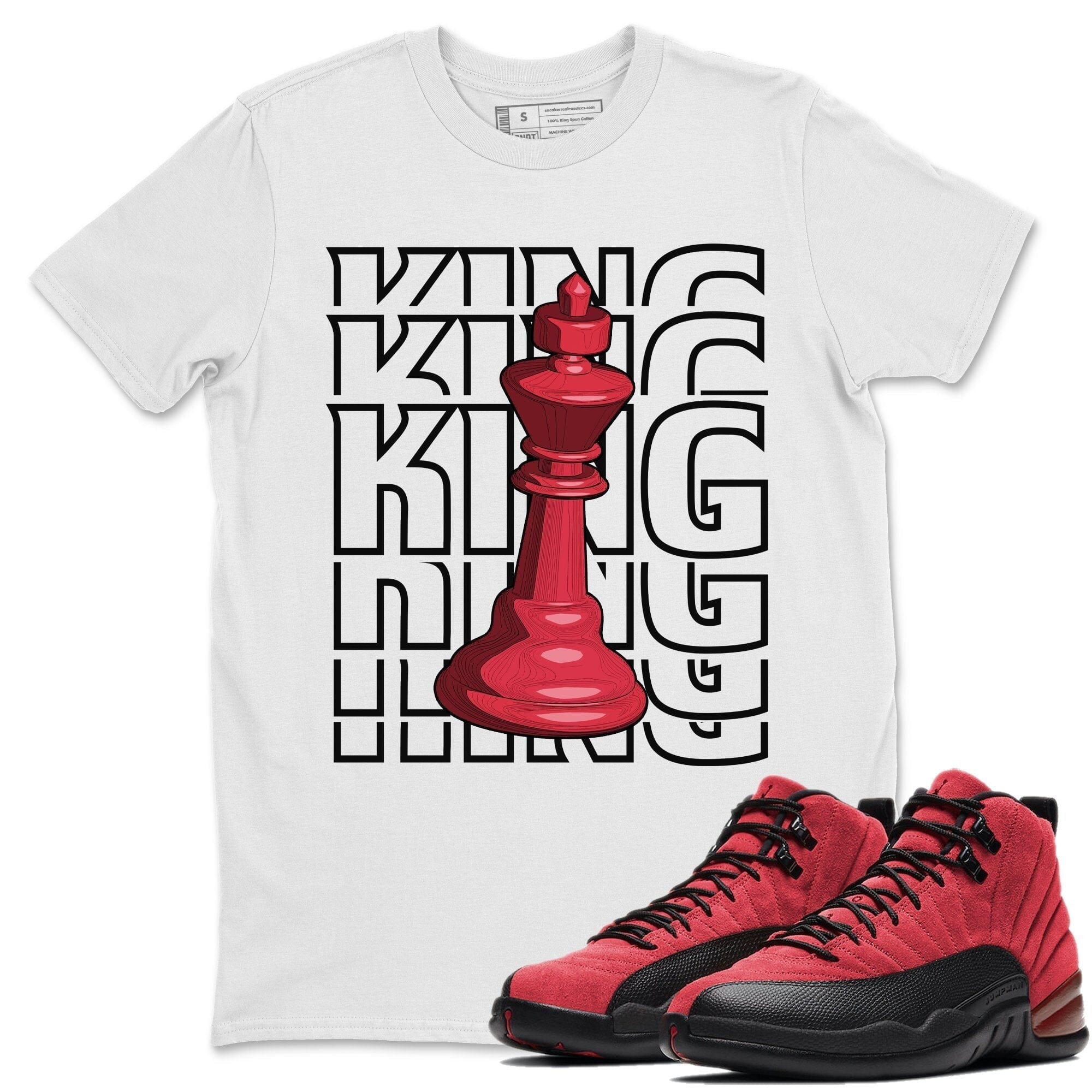 Jordan 12 Reverse Flu Game Shirt To Match Jordans King Sneaker Tees Jordan 12 Reverse Flu Game Drip Gear Zone Sneaker Matching Clothing Unisex Shirts