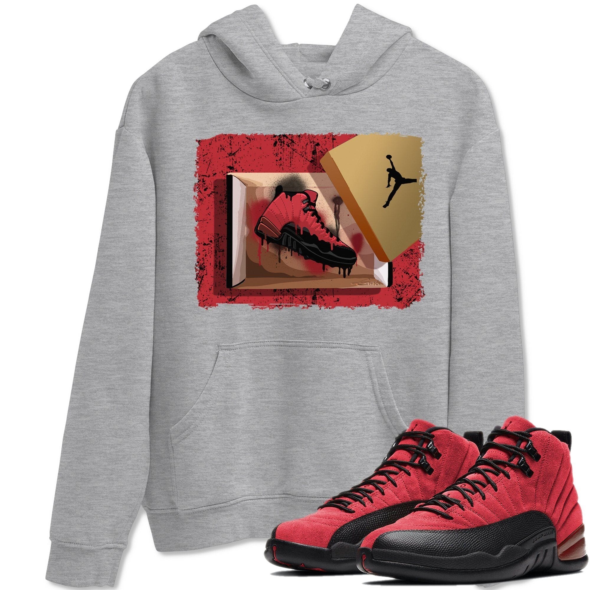 Jordan 12 Reverse Flu Game Shirt To Match Jordans New Kicks Sneaker Tees Jordan 12 Reverse Flu Game Drip Gear Zone Sneaker Matching Clothing Unisex Shirts