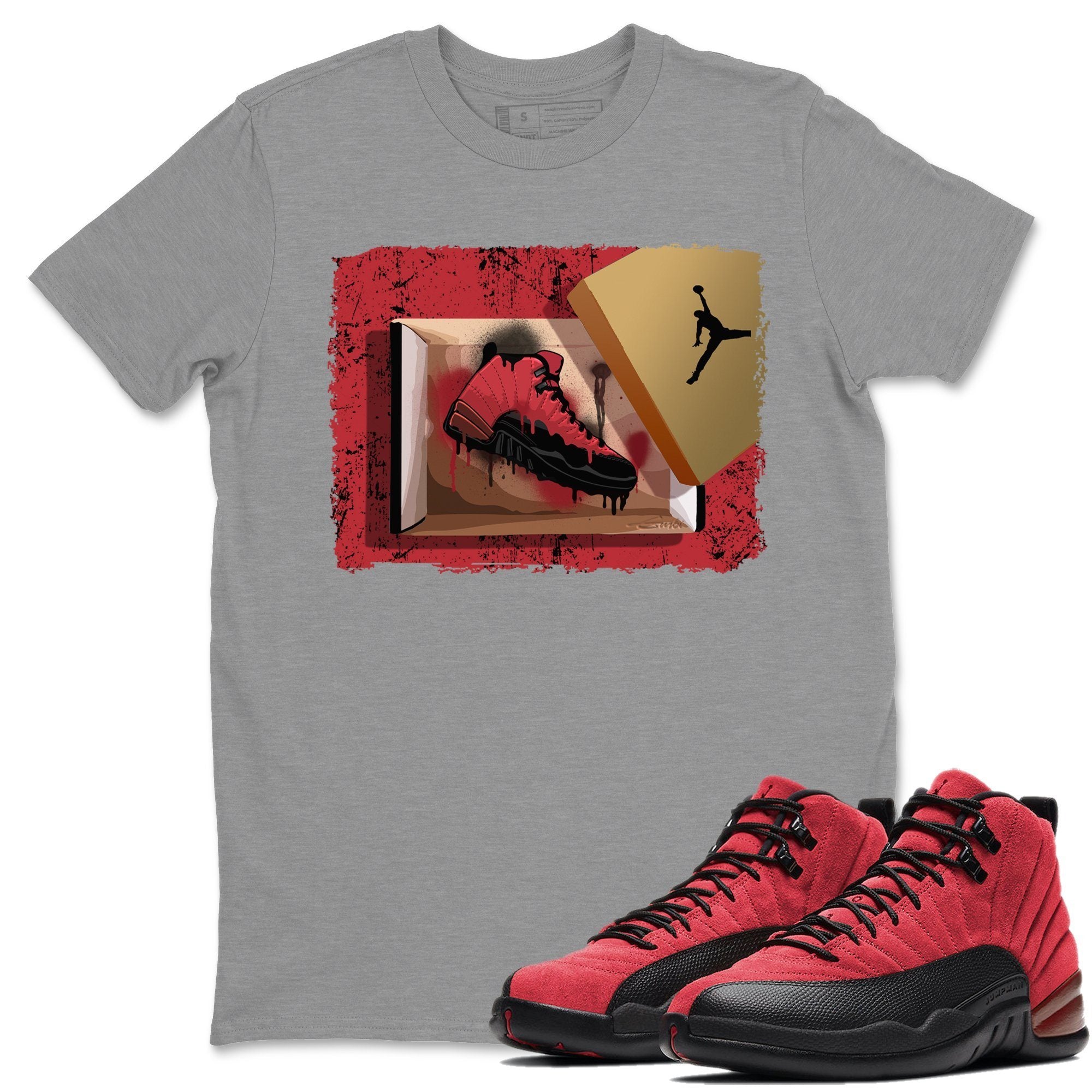 Jordan 12 Reverse Flu Game Shirt To Match Jordans New Kicks Sneaker Tees Jordan 12 Reverse Flu Game Drip Gear Zone Sneaker Matching Clothing Unisex Shirts