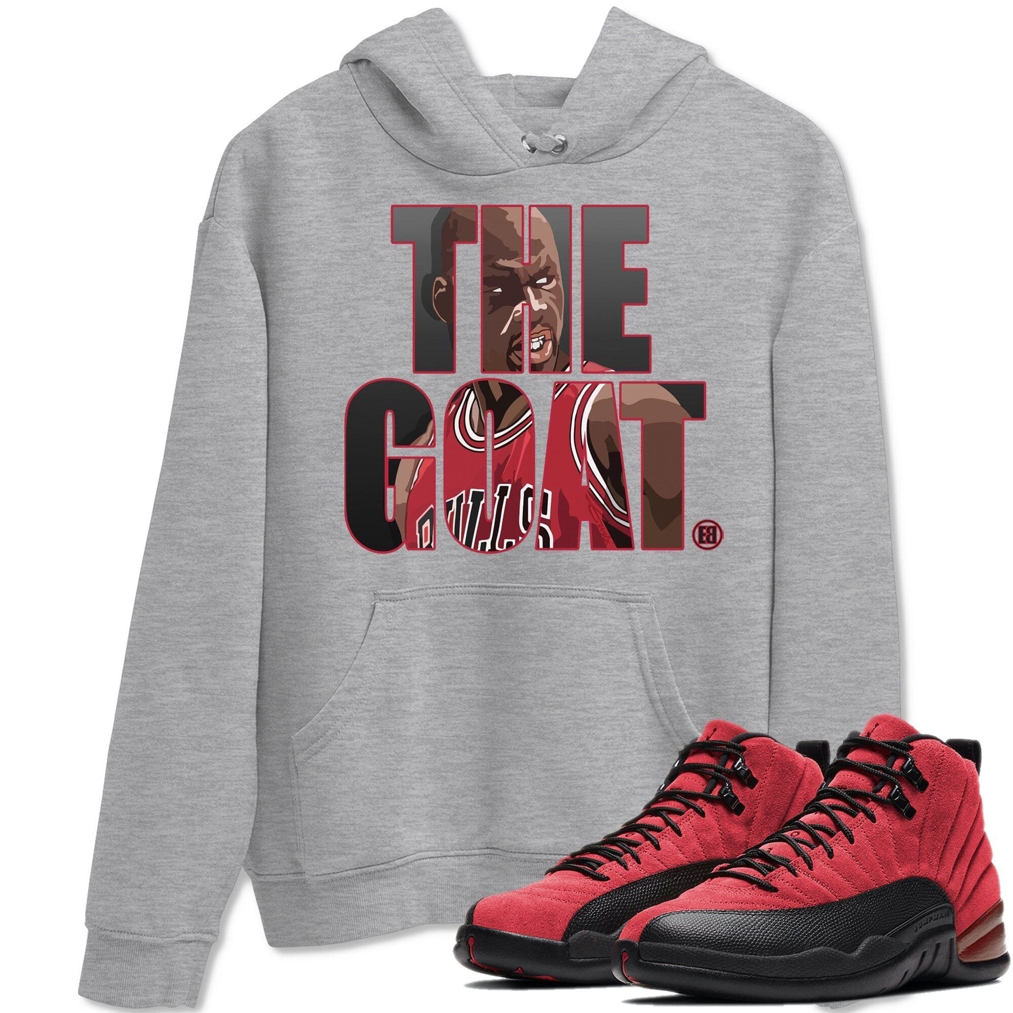 Jordan 12 Reverse Flu Game Sneaker Tees Drip Gear Zone The Goat Sneaker Tees Jordan 12 Reverse Flu Game Shirt Unisex Shirts