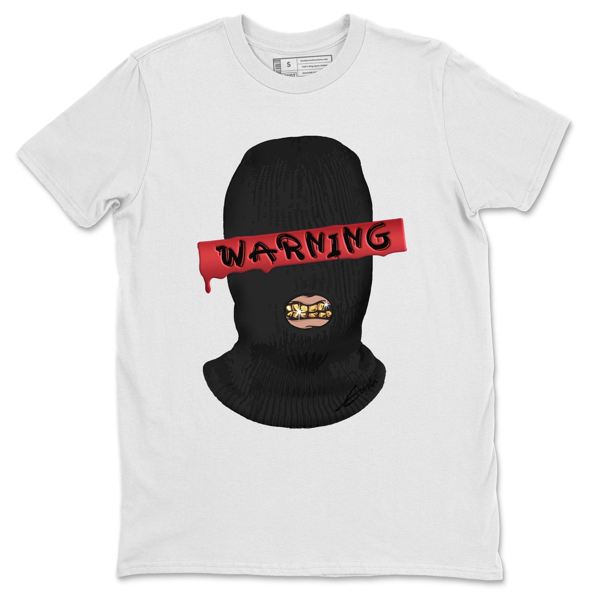 Jordan 12 Reverse Flu Game Sneaker Matching T-Shirt Warning Sneaker Tees Jordan 12 Reverse Flu Game Sneaker Release Tees Crew Neck Tees