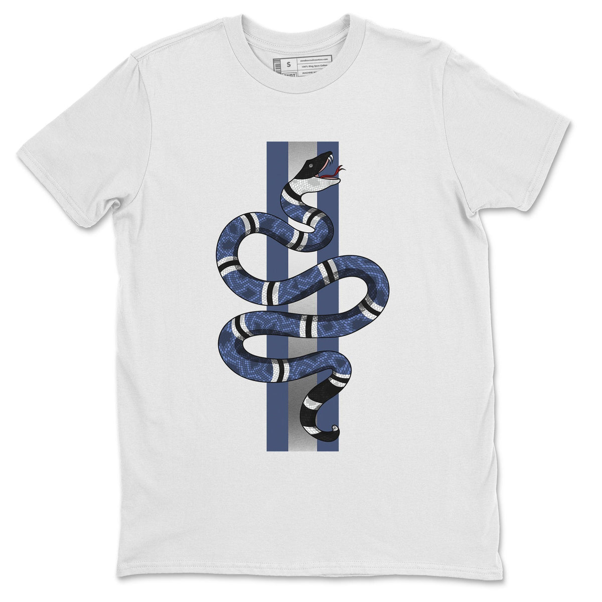 Jordan 12 Stone Blue Sneaker Matching T-Shirt Snake Sneaker Tees Jordan 12 Stone Blue Sneaker Release Tees Crew Neck Tees