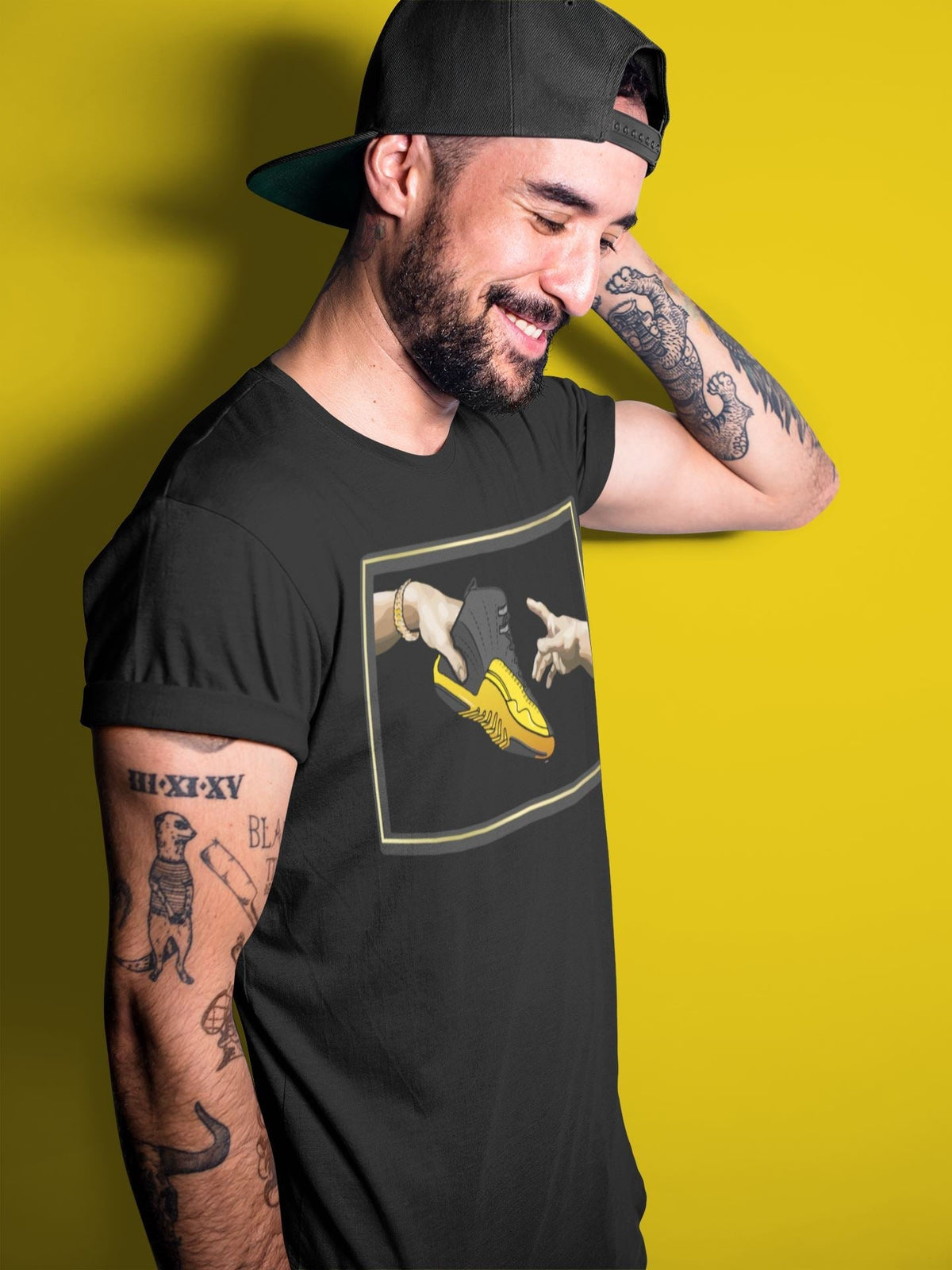 Jordan 12 University Gold Sneaker Matching T-Shirt adam's creation Sneaker Tees Jordan 12 University Gold Sneaker Release Tees Crew Neck Tees