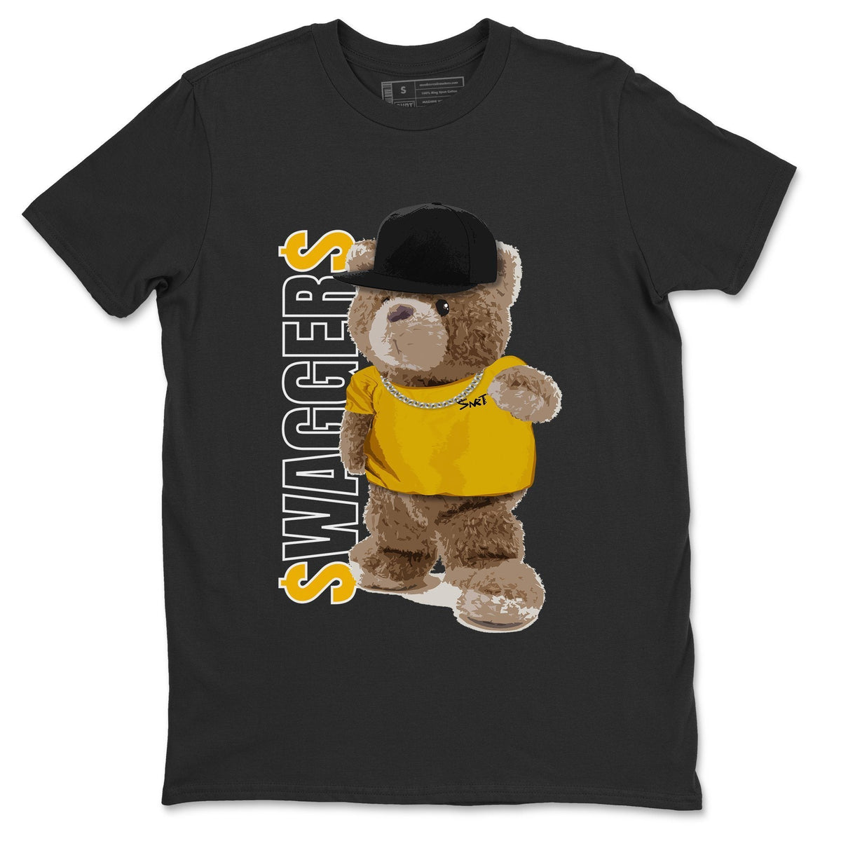 Jordan 12 University Gold Sneaker Matching T-Shirt Bear Swaggers Sneaker Tees Jordan 12 University Gold Sneaker Release Tees Crew Neck Tees