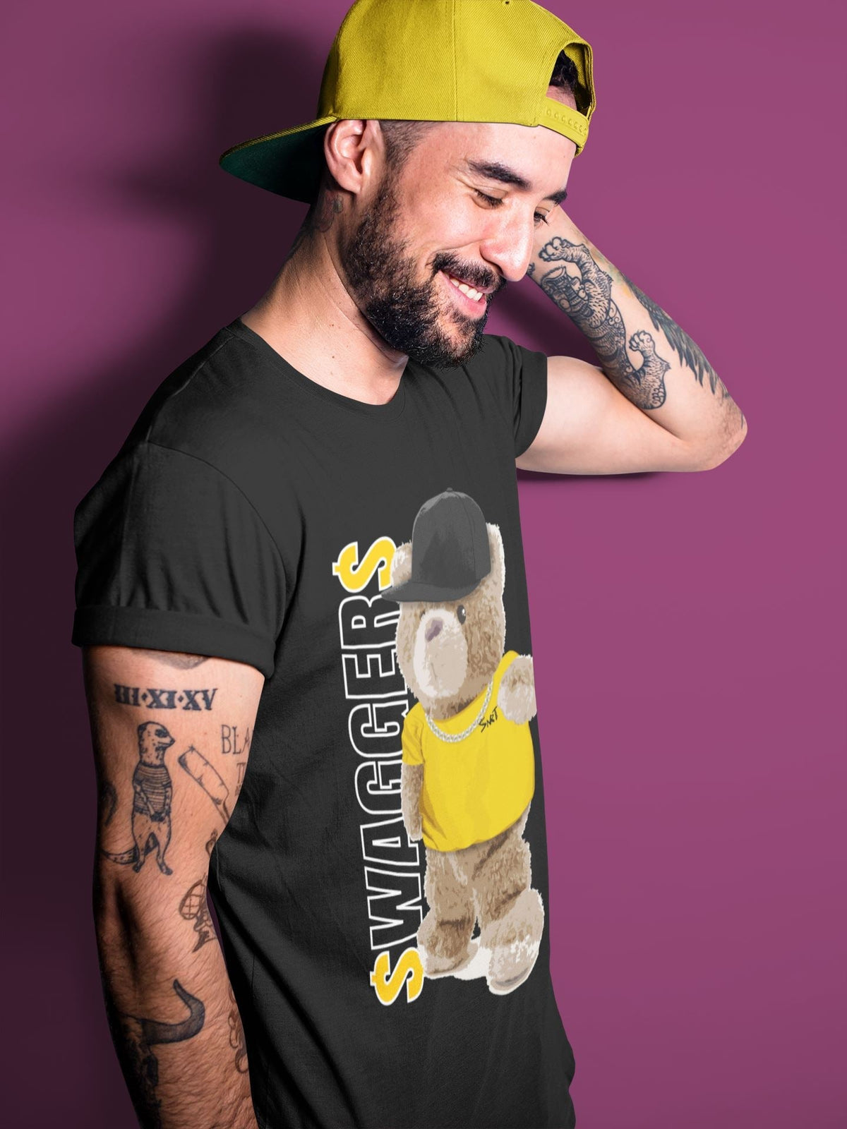 Jordan 12 University Gold Sneaker Matching T-Shirt Bear Swaggers Sneaker Tees Jordan 12 University Gold Sneaker Release Tees Crew Neck Tees