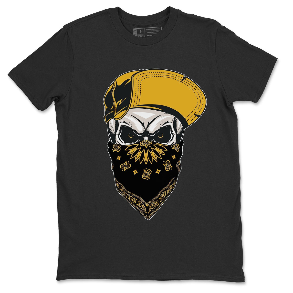 Jordan 12 University Gold Sneaker Matching T-Shirt Skull Hat Sneaker Tees Jordan 12 University Gold Sneaker Release Tees Crew Neck Tees