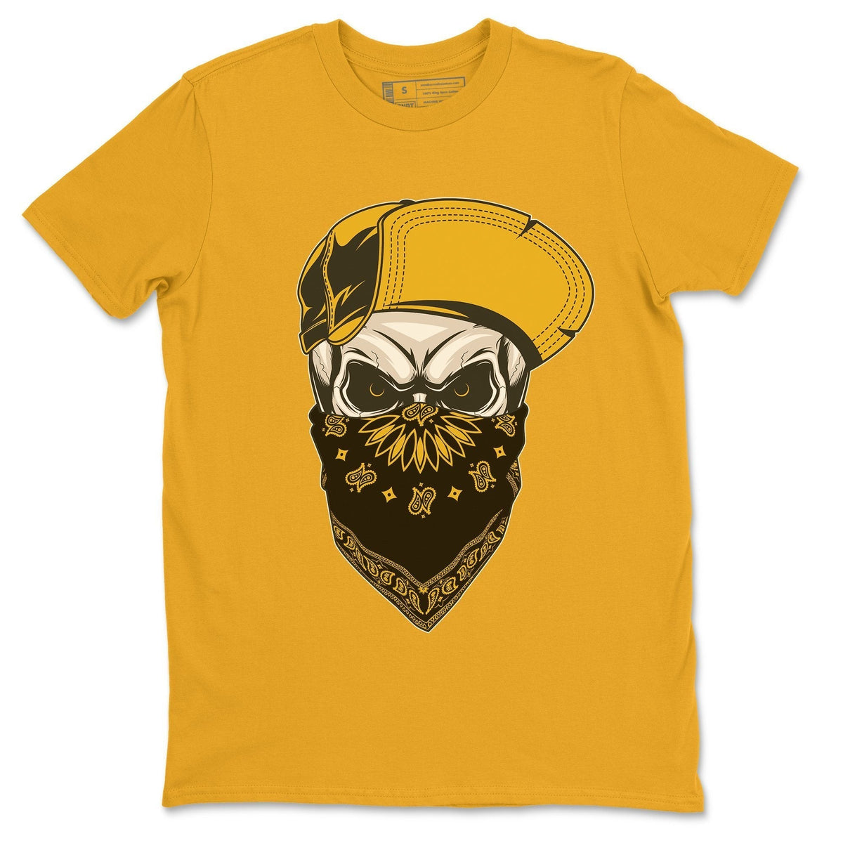 Jordan 12 University Gold Sneaker Matching T-Shirt Skull Hat Sneaker Tees Jordan 12 University Gold Sneaker Release Tees Crew Neck Tees