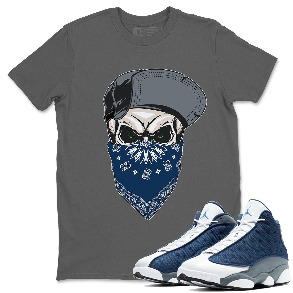 Jordan 13 Flint Sneaker Matching T-Shirt Skull Hat Mask Sneaker Tees Jordan 13 Flint Sneaker Release Tees Crew Neck Tees
