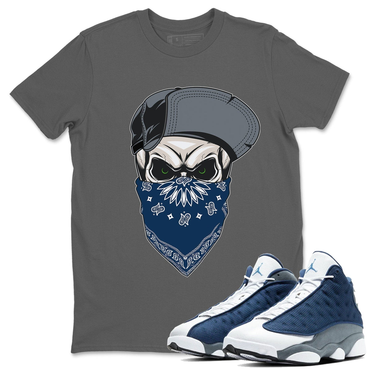 Jordan 13 Flint Sneaker Matching T-Shirt Skull Hat Mask Sneaker Tees Jordan 13 Flint Sneaker Release Tees Crew Neck Tees