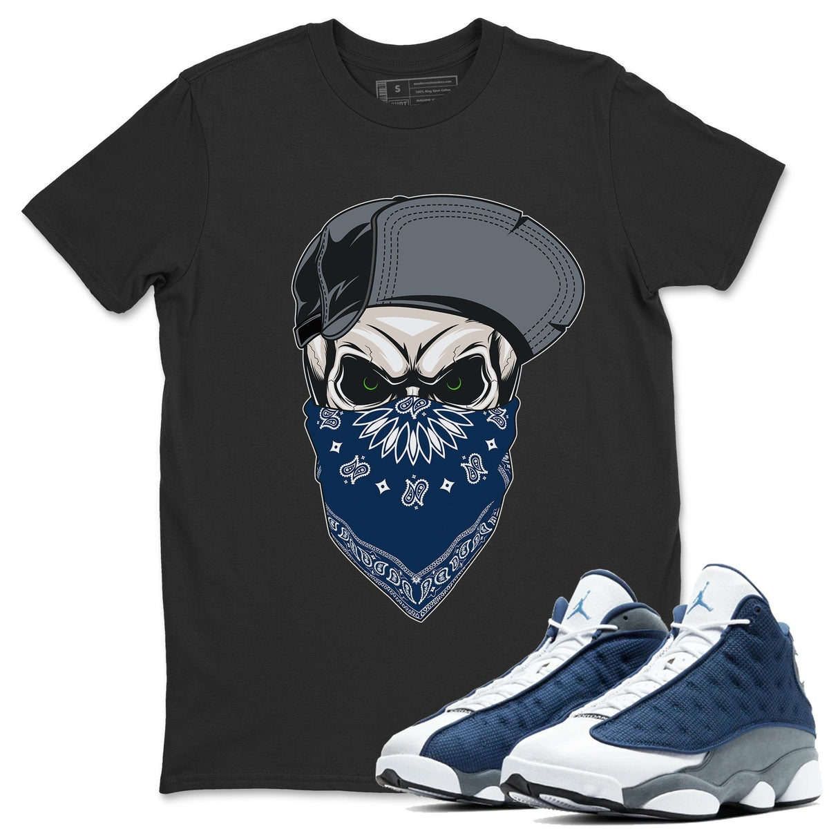 Jordan 13 Flint Sneaker Matching T-Shirt Skull Hat Mask Sneaker Tees Jordan 13 Flint Sneaker Release Tees Crew Neck Tees
