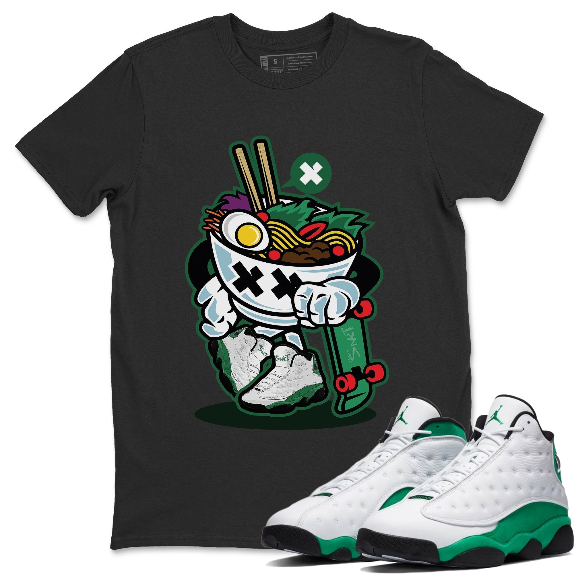 Jordan 13 Lucky Green Shirt To Match Jordans Ramen Style Sneaker Tees Jordan 13 Lucky Green Drip Gear Zone Sneaker Matching Clothing Unisex Shirts