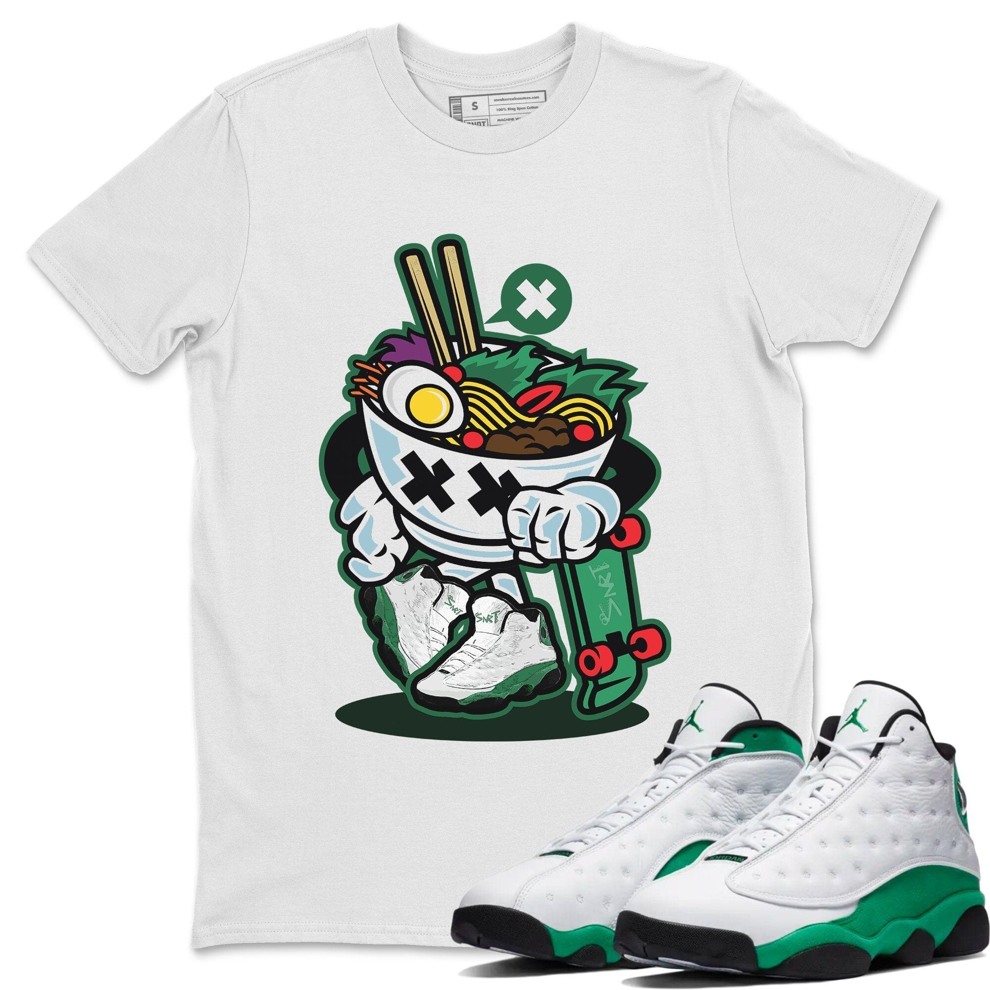 Jordan 13 Lucky Green Shirt To Match Jordans Ramen Style Sneaker Tees Jordan 13 Lucky Green Drip Gear Zone Sneaker Matching Clothing Unisex Shirts