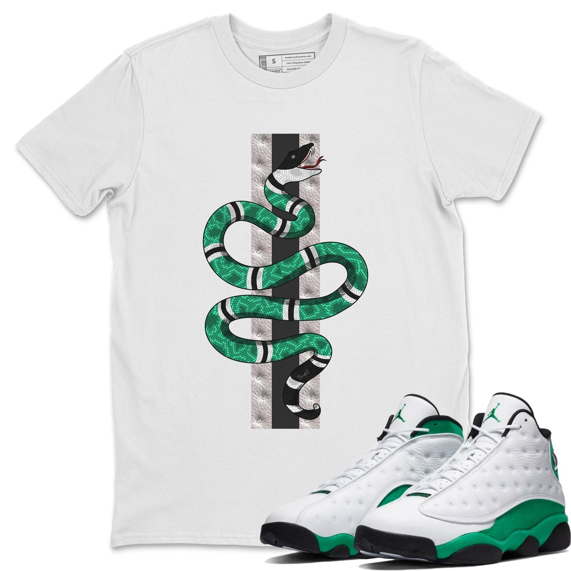 Jordan 13 Lucky Green Shirt To Match Jordans Snake Sneaker Tees Jordan 13 Lucky Green Drip Gear Zone Sneaker Matching Clothing Unisex Shirts