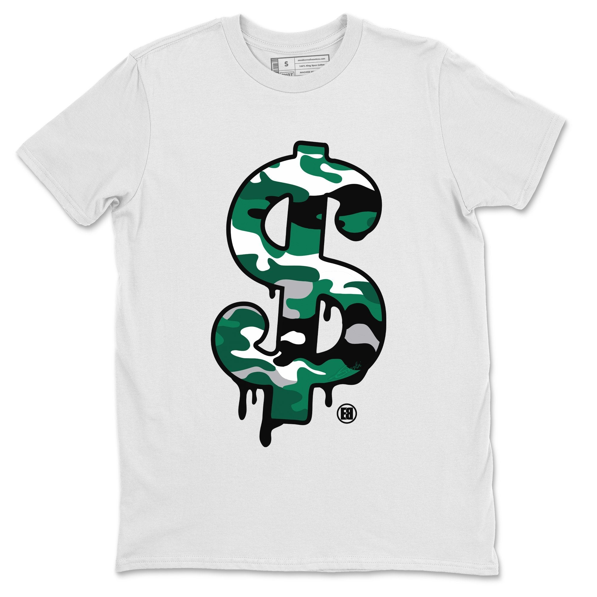 Jordan 13 Lucky Green Shirt To Match Jordans Dollar Camo Sneaker Tees Jordan 13 Lucky Green Drip Gear Zone Sneaker Matching Clothing Unisex Shirts
