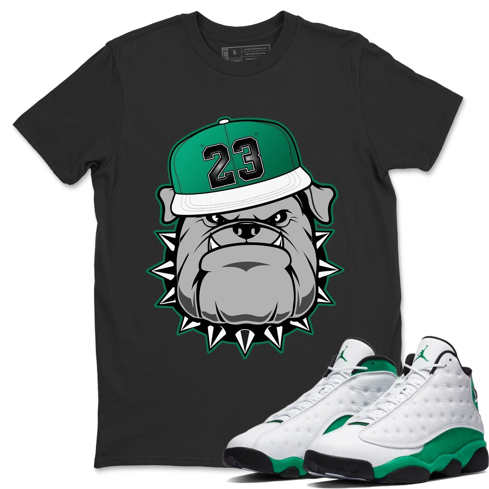 Jordan 13 Lucky Green Shirt To Match Jordans English Bulldog Sneaker Tees Jordan 13 Lucky Green Drip Gear Zone Sneaker Matching Clothing Unisex Shirts
