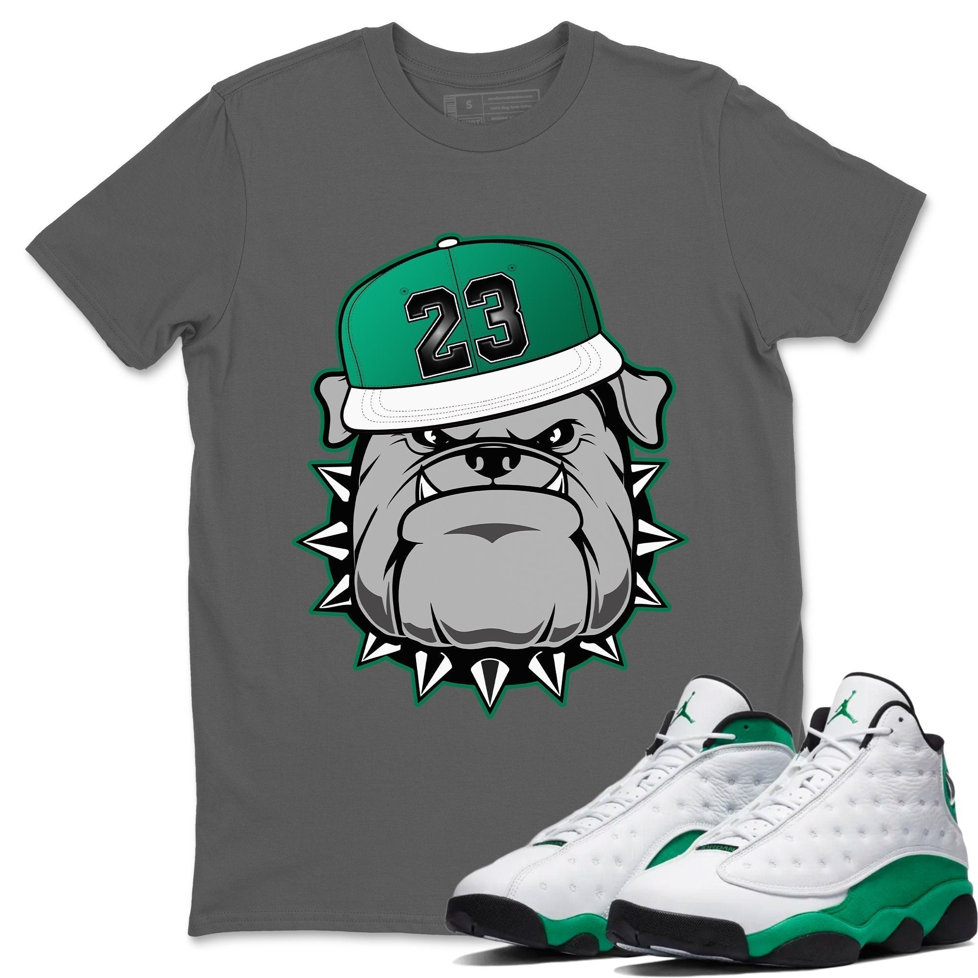 Jordan 13 Lucky Green Shirt To Match Jordans English Bulldog Sneaker Tees Jordan 13 Lucky Green Drip Gear Zone Sneaker Matching Clothing Unisex Shirts