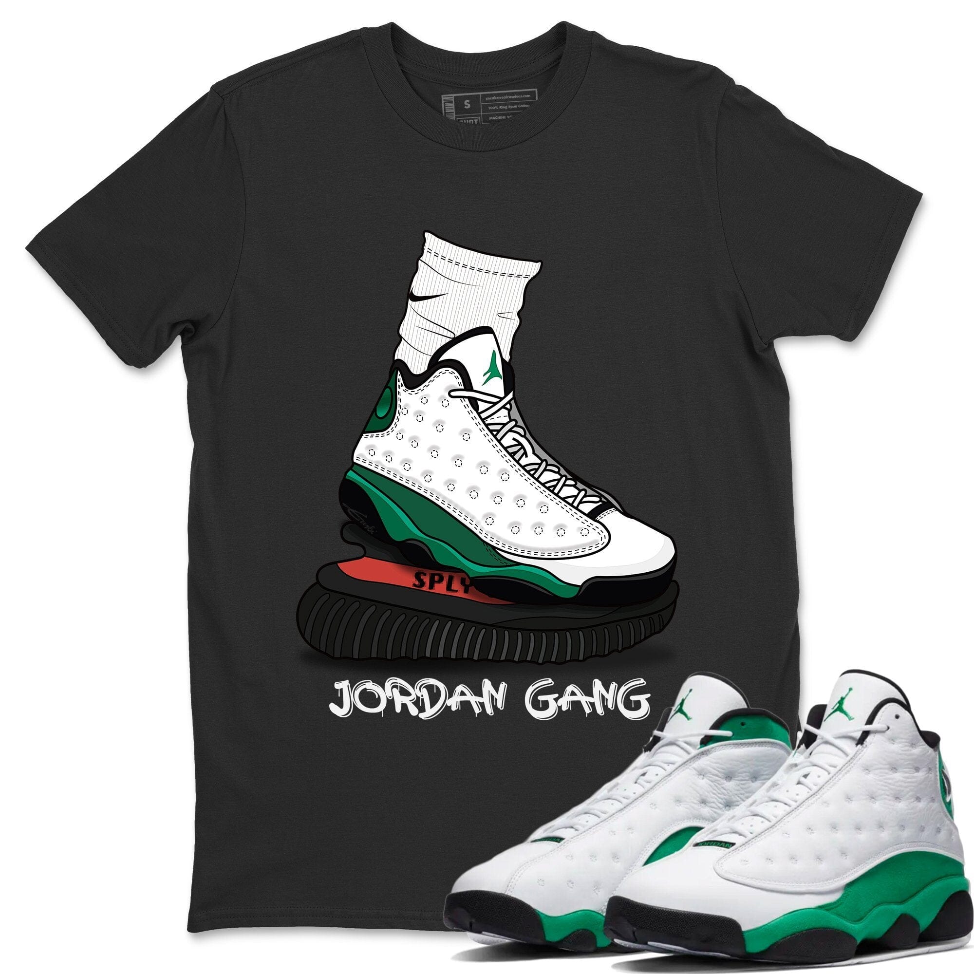 Jordan 13 Lucky Green Shirt To Match Jordans Jordan Gang Sneaker Tees Jordan 13 Lucky Green Drip Gear Zone Sneaker Matching Clothing Unisex Shirts