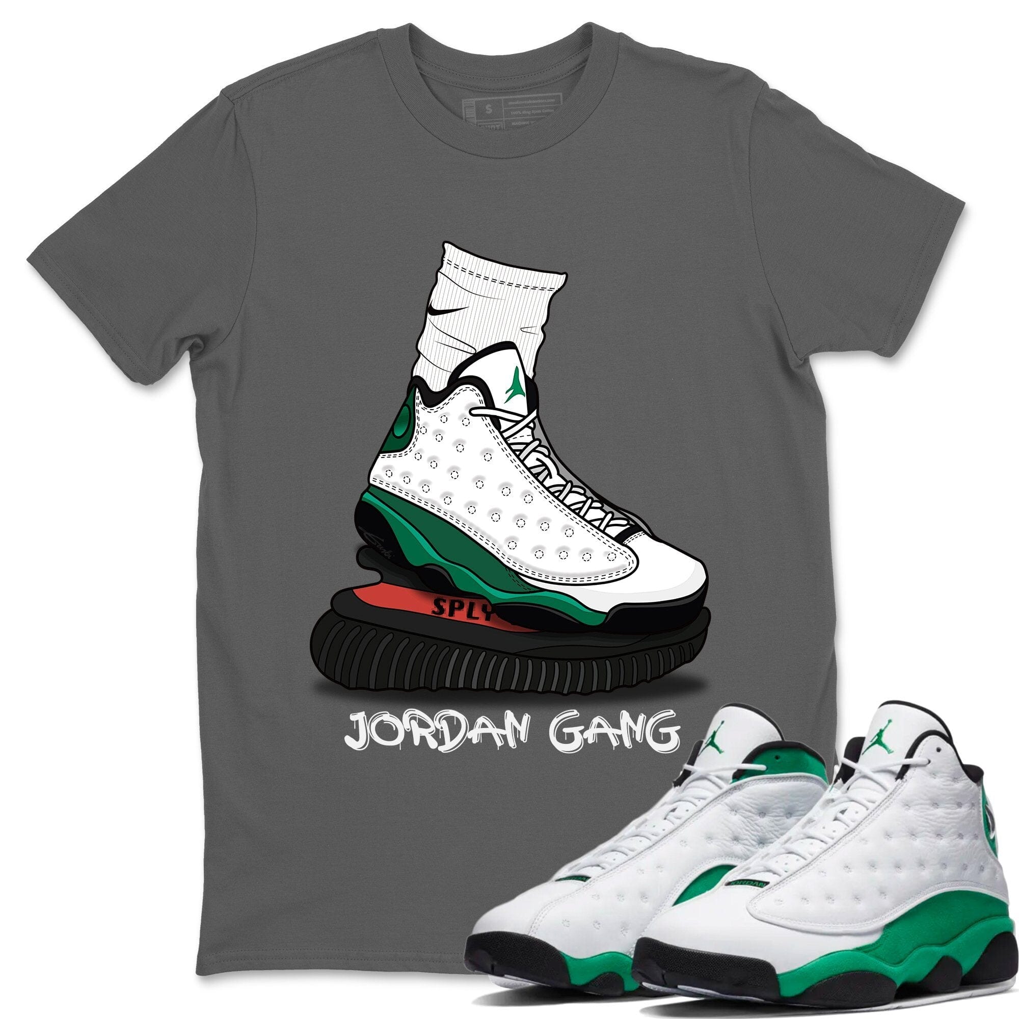 Jordan 13 Lucky Green Shirt To Match Jordans Jordan Gang Sneaker Tees Jordan 13 Lucky Green Drip Gear Zone Sneaker Matching Clothing Unisex Shirts