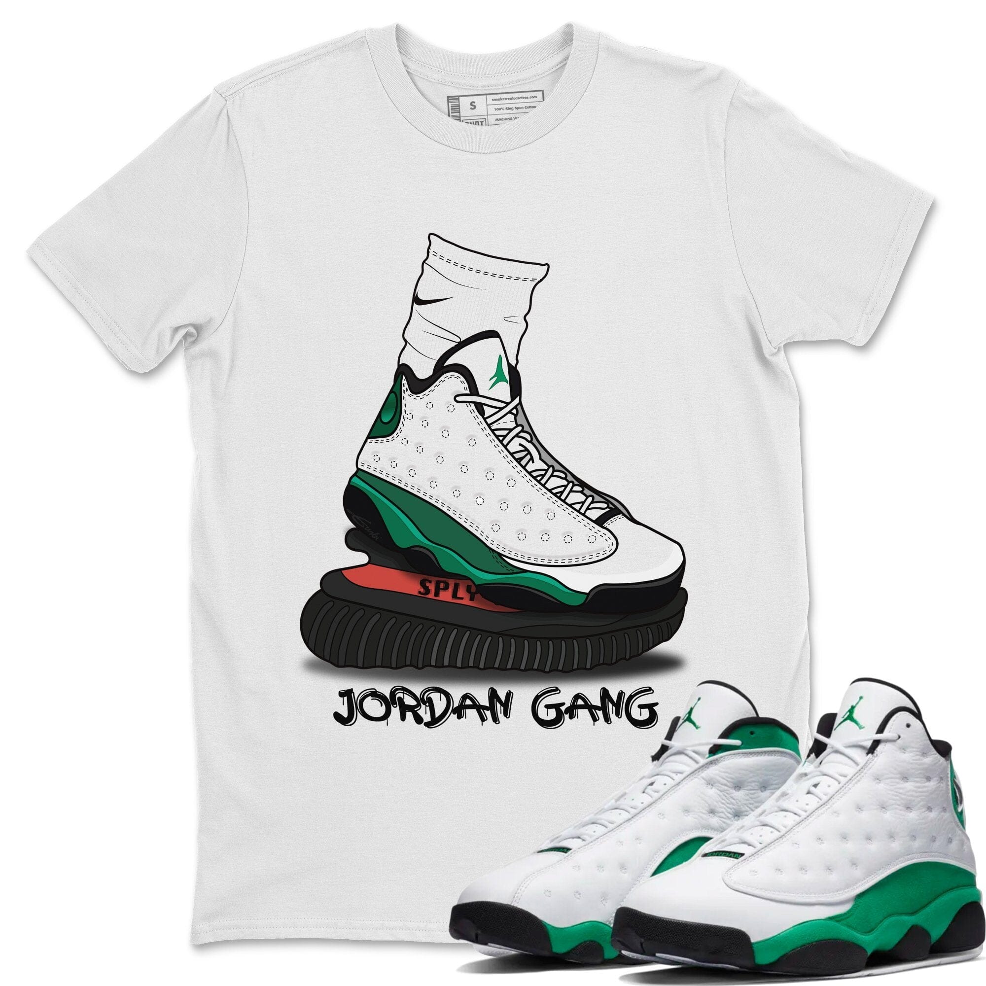 Jordan 13 Lucky Green Shirt To Match Jordans Jordan Gang Sneaker Tees Jordan 13 Lucky Green Drip Gear Zone Sneaker Matching Clothing Unisex Shirts