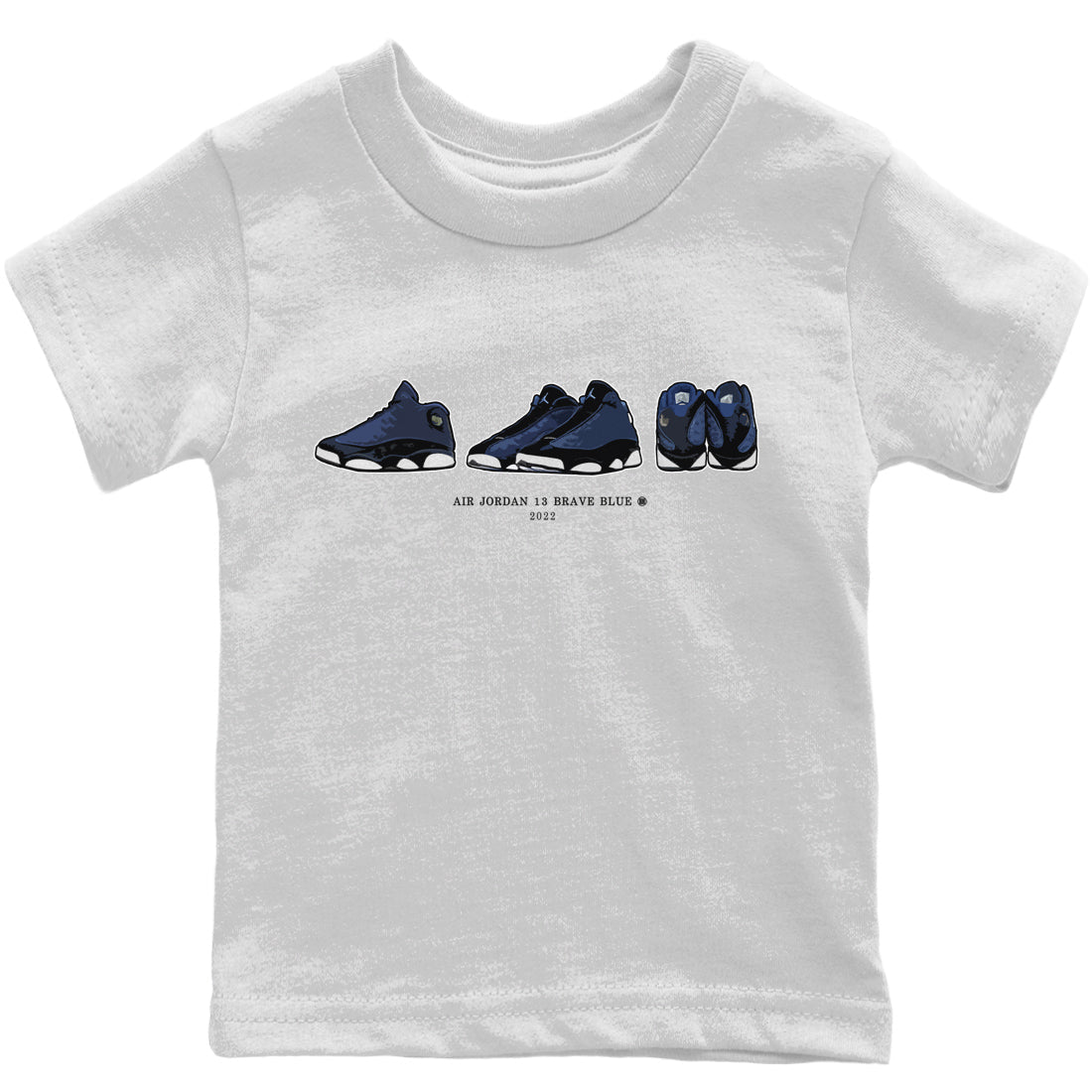 Jordan 13 Brave Blue Sneaker Matching T-Shirt Air Jordan 13 Prelude Sneaker Tees Jordan 13 Brave Blue Sneaker Release Tees Kids Shirts