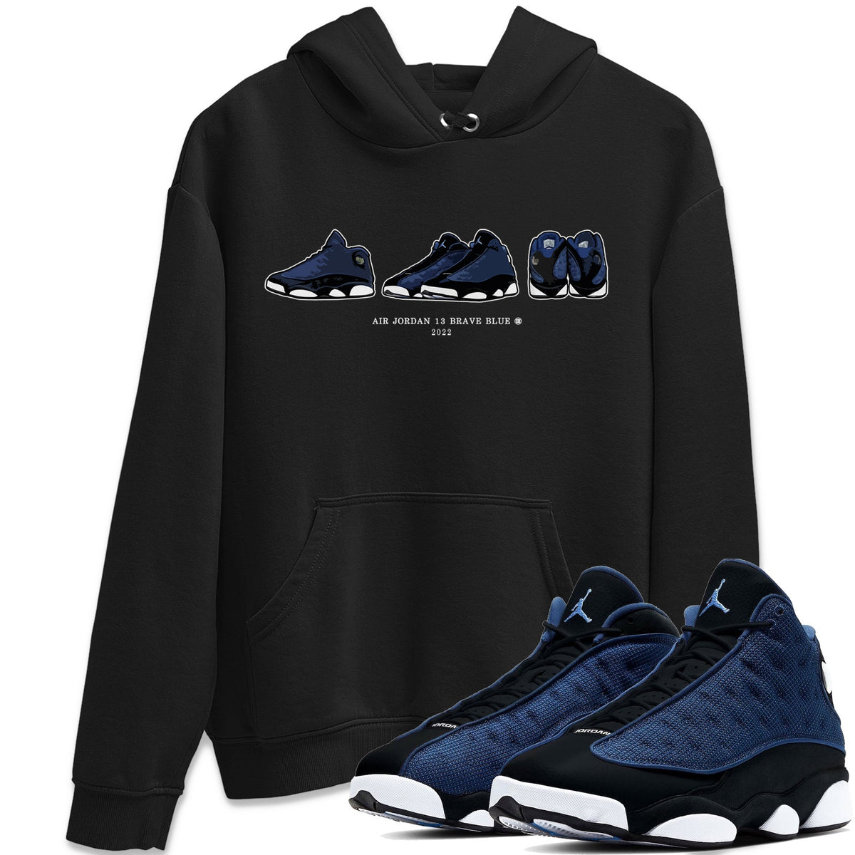 Jordan 13 Brave Blue Sneaker Matching T-Shirt Air Jordan 13 Prelude Sneaker Tees Jordan 13 Brave Blue Sneaker Release Tees Crew Neck Tees