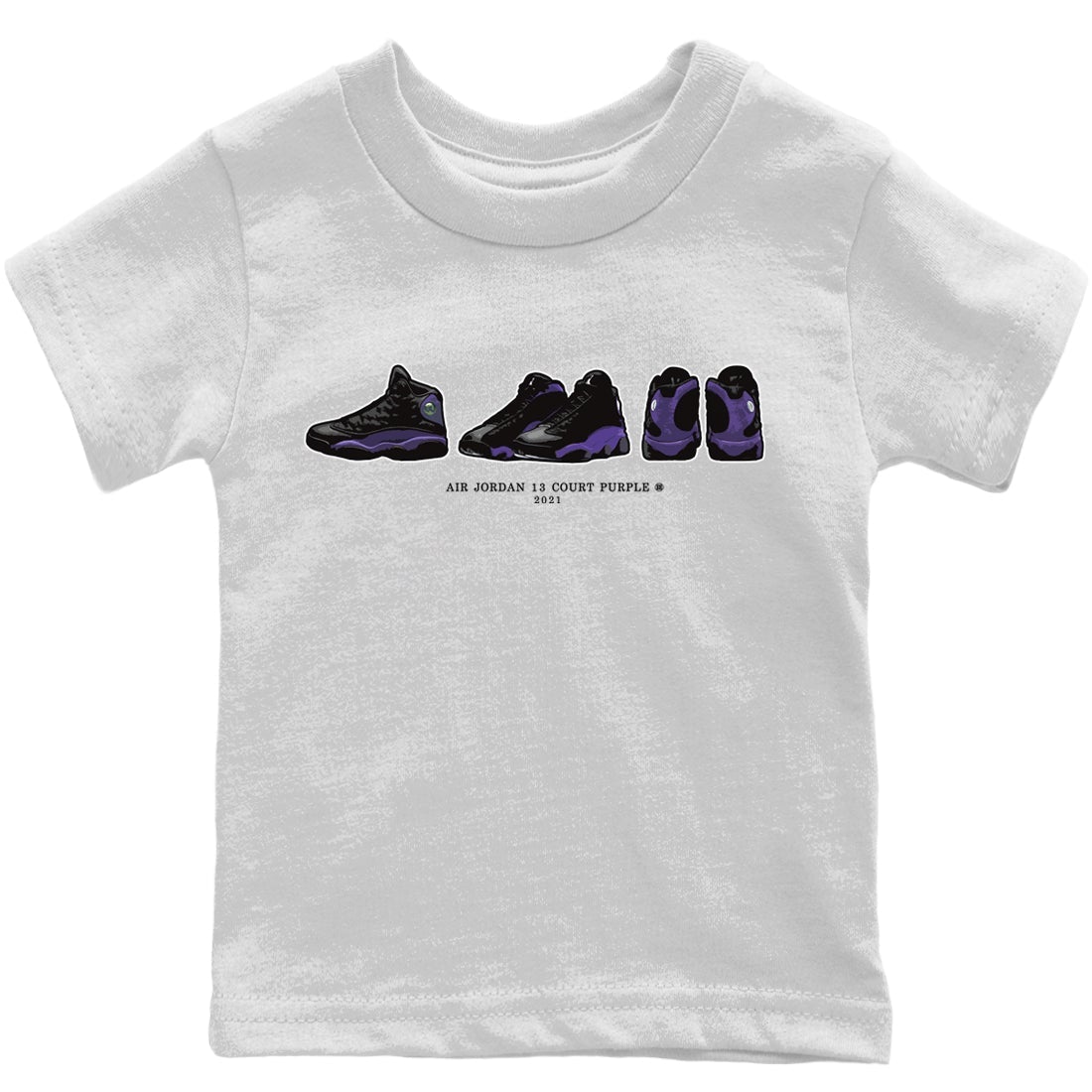 Jordan 13 Court Purple Sneaker Matching T-Shirt Air Jordan 13 Prelude Sneaker Tees Jordan 13 Court Purple Sneaker Release Tees Kids Shirts