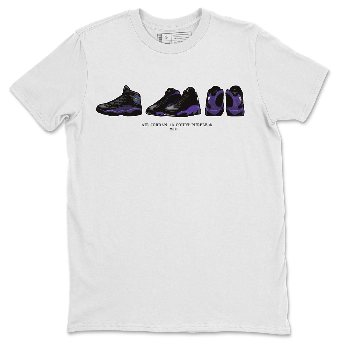 Jordan 13 Court Purple Sneaker Matching T-Shirt Air Jordan 13 Prelude Sneaker Tees Jordan 13 Court Purple Sneaker Release Tees Crew Neck Tees