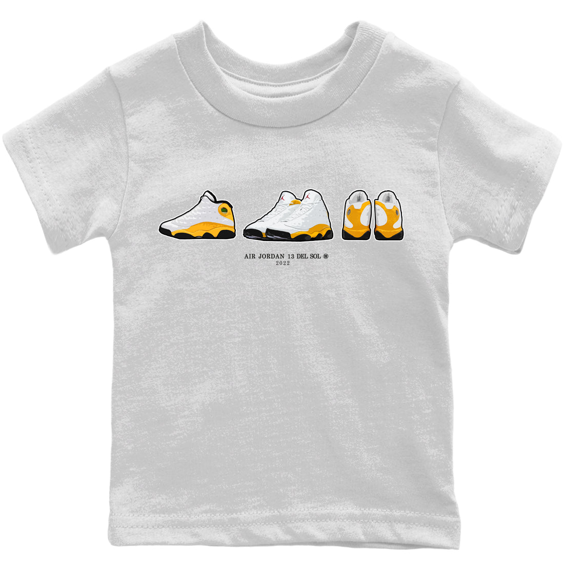 Jordan 13 Del Sol Sneaker Matching T-Shirt Air Jordan 13 Prelude Sneaker Tees Jordan 13 Del Sol Sneaker Release Tees Kids Shirts