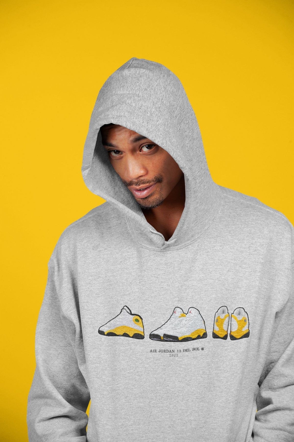 Jordan 13 Del Sol Sneaker Matching T-Shirt Air Jordan 13 Prelude Sneaker Tees Jordan 13 Del Sol Sneaker Release Tees Crew Neck Tees