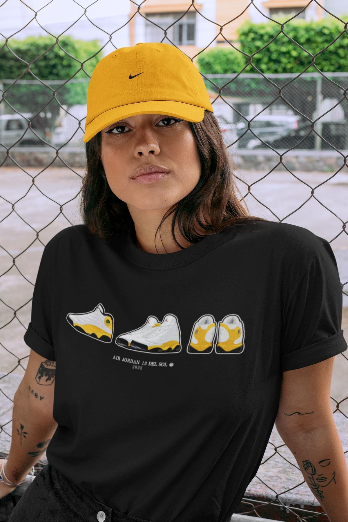 Jordan 13 Del Sol Sneaker Matching T-Shirt Air Jordan 13 Prelude Sneaker Tees Jordan 13 Del Sol Sneaker Release Tees Crew Neck Tees