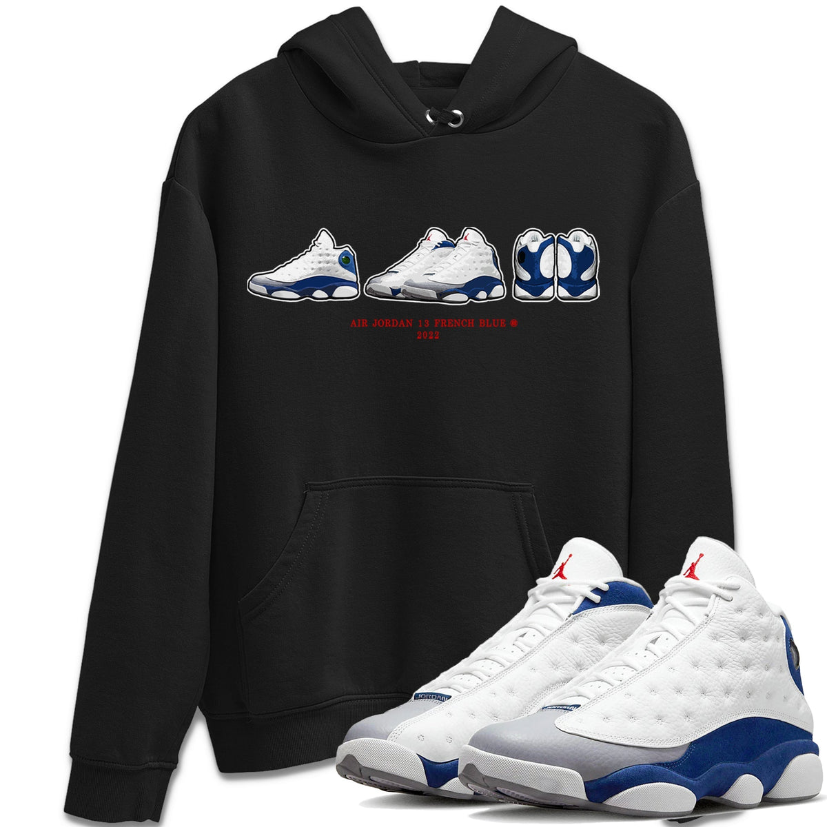 Jordan 13 French Blue Sneaker Matching T-Shirt Air Jordan 13 Prelude Sneaker Tees Jordan 13 French Blue Sneaker Release Tees Crew Neck Tees
