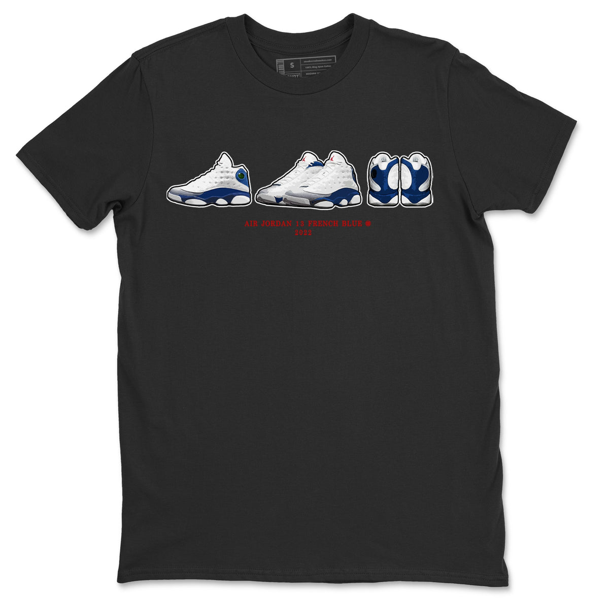 Jordan 13 French Blue Sneaker Matching T-Shirt Air Jordan 13 Prelude Sneaker Tees Jordan 13 French Blue Sneaker Release Tees Crew Neck Tees