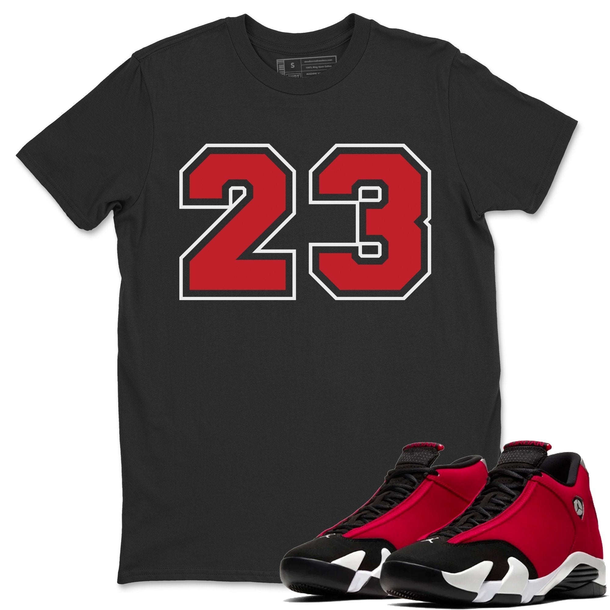 Jordan 14 Gym Red Sneaker Matching T-Shirt 23 Sneaker Tees Jordan 14 Gym Red Sneaker Release Tees Crew Neck Tees