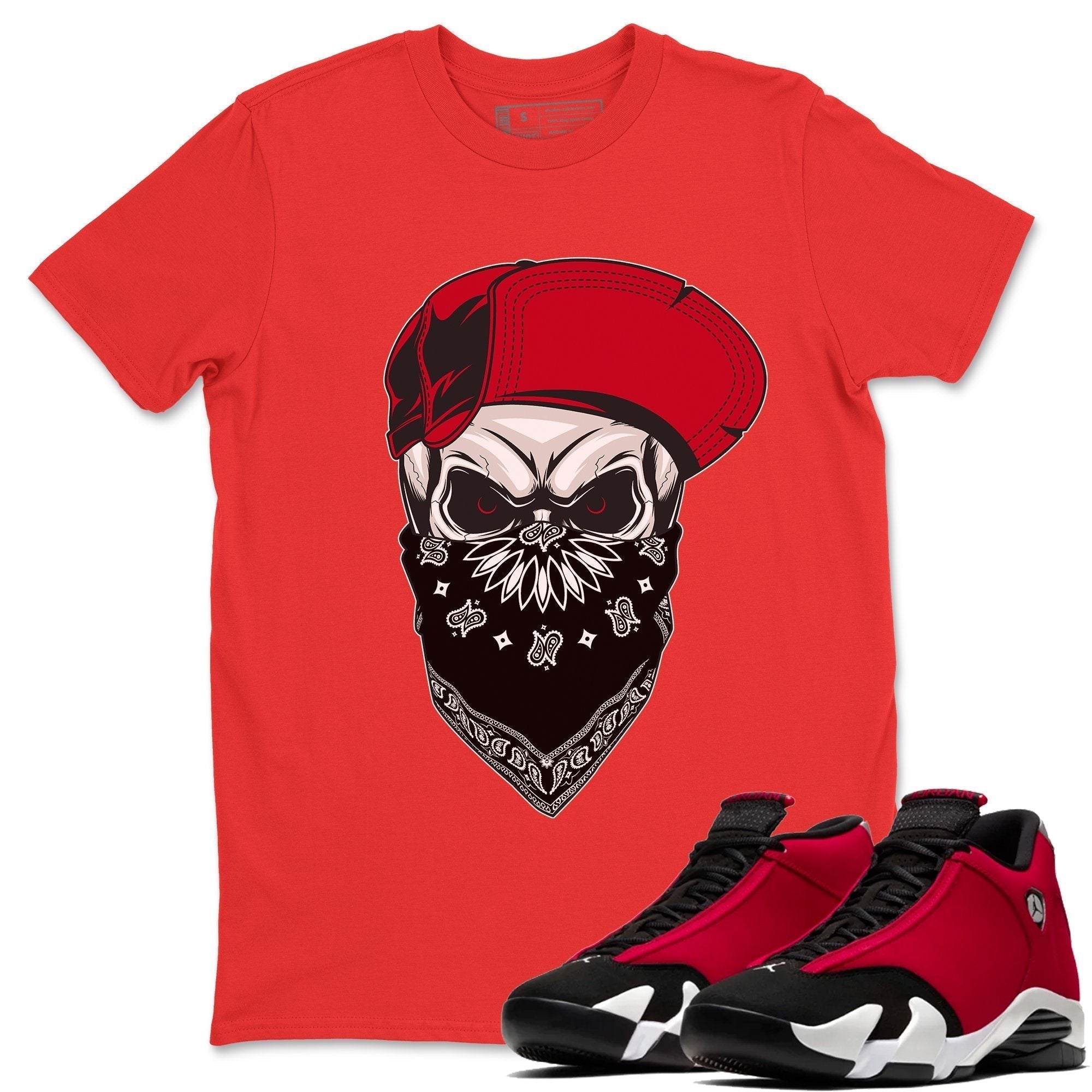 Jordan 14 Gym Red Sneaker Matching T-Shirt Skull Hat Sneaker Tees Jordan 14 Gym Red Sneaker Release Tees Crew Neck Tees