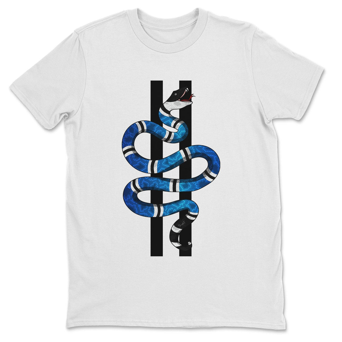 Jordan 14 Hyper Royal Sneaker Matching T-Shirt Snake Sneaker Tees Jordan 14 Hyper Royal Sneaker Release Tees Crew Neck Tees