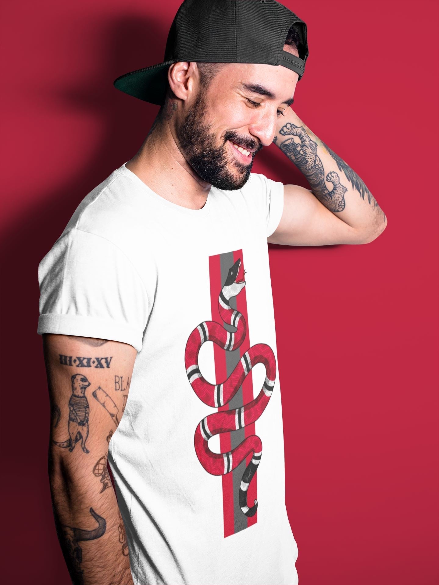 Jordan 14 Gym Red Sneaker Matching T-Shirt Snake Sneaker Tees Jordan 14 Gym Red Sneaker Release Tees Crew Neck Tees