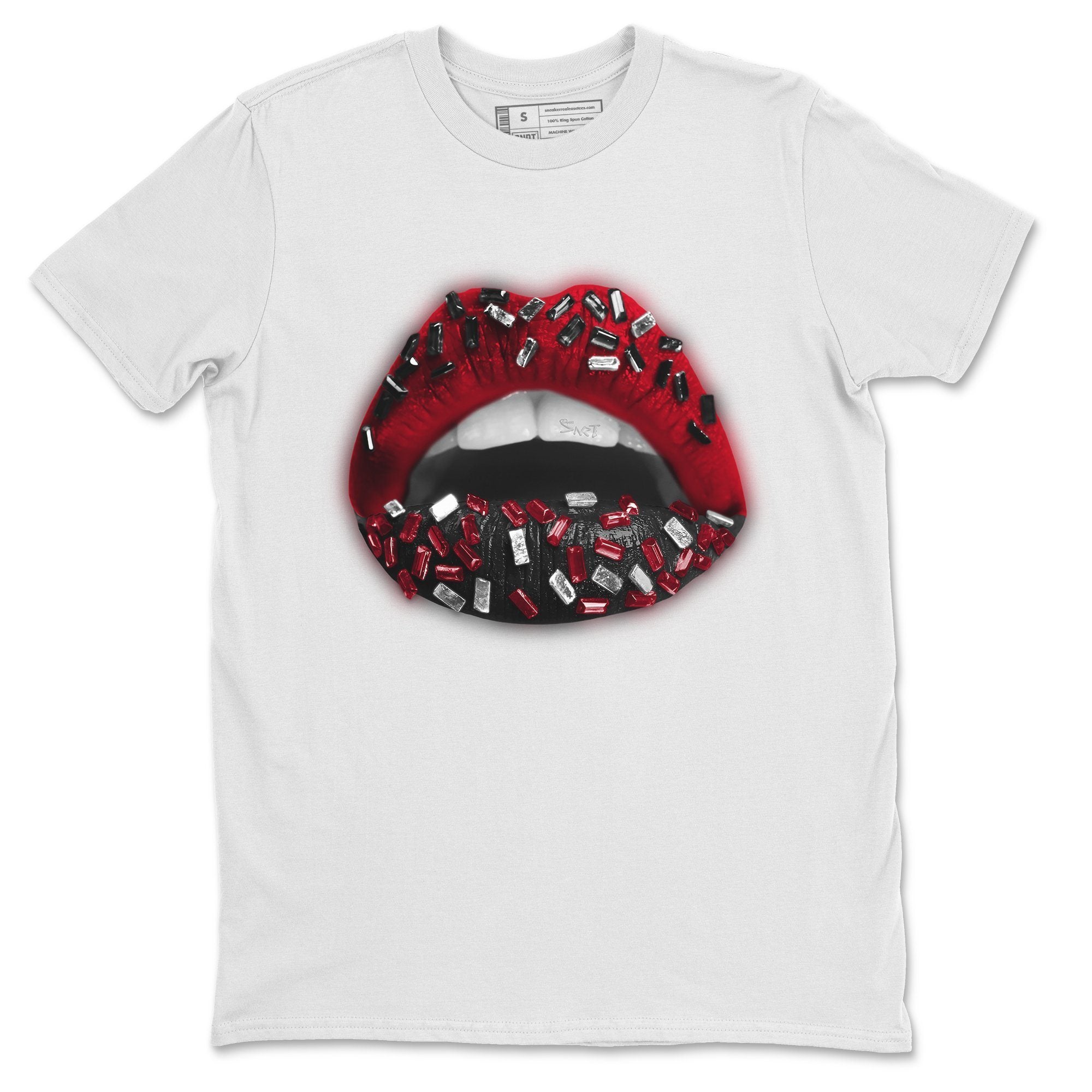 Jordan 14 Gym Red Sneaker Matching T-Shirt Lips Jewel Sneaker Tees Jordan 14 Gym Red Sneaker Release Tees Crew Neck Tees