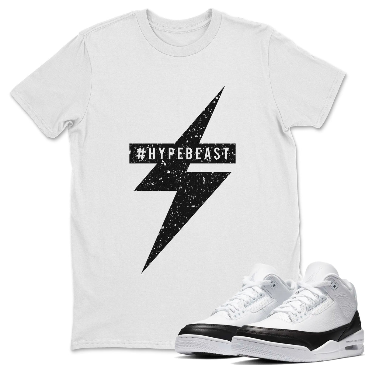 Jordan 3 Fragment Sneaker Matching T-Shirt Hypebeast Sneaker Tees Jordan 3 Fragment Sneaker Release Tees Crew Neck Tees