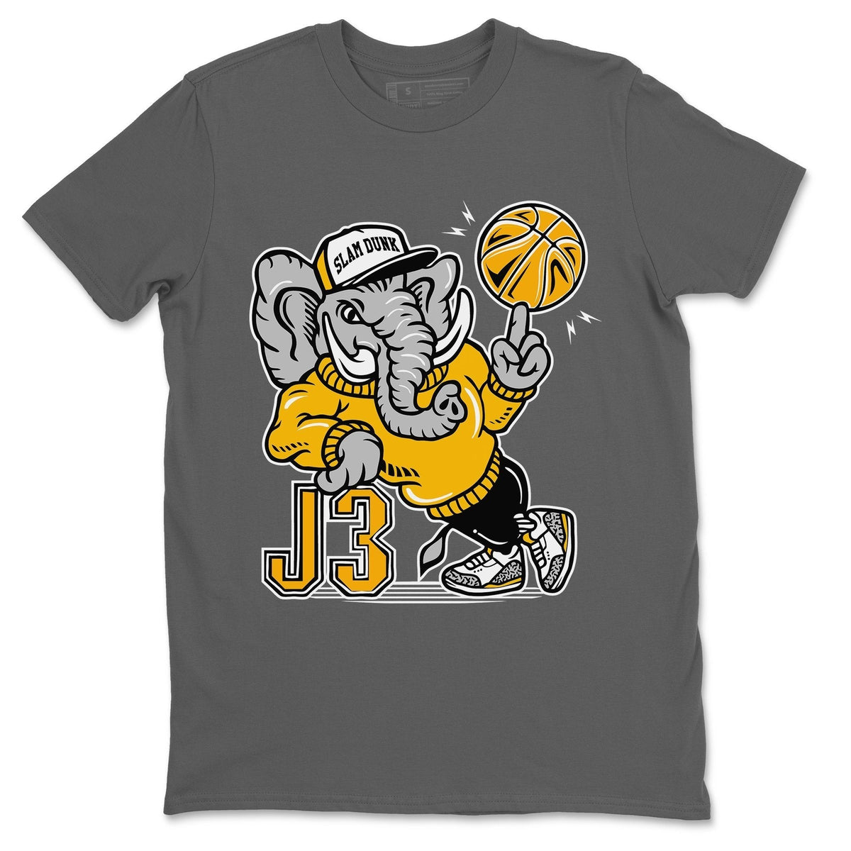Jordan 3 Laser Orange Sneaker Matching T-Shirt Elephant Sneaker Tees Jordan 3 Laser Orange Sneaker Release Tees Crew Neck Tees