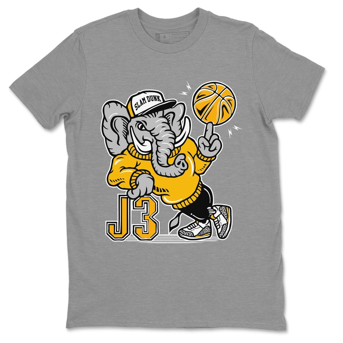Jordan 3 Laser Orange Sneaker Matching T-Shirt Elephant Sneaker Tees Jordan 3 Laser Orange Sneaker Release Tees Crew Neck Tees