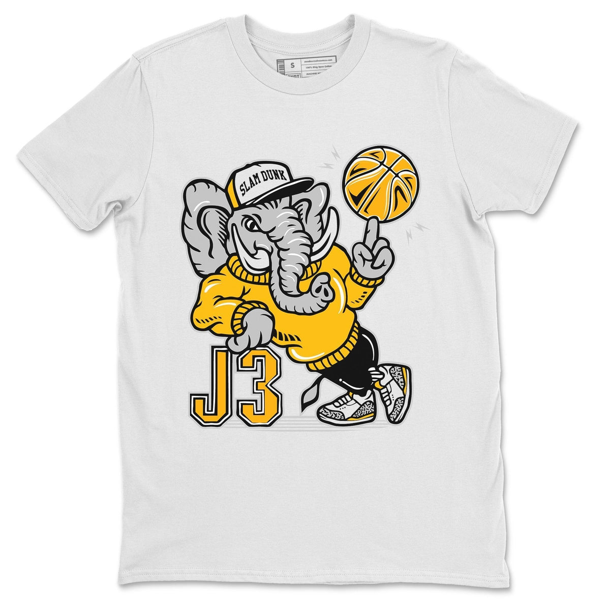Jordan 3 Laser Orange Sneaker Matching T-Shirt Elephant Sneaker Tees Jordan 3 Laser Orange Sneaker Release Tees Crew Neck Tees