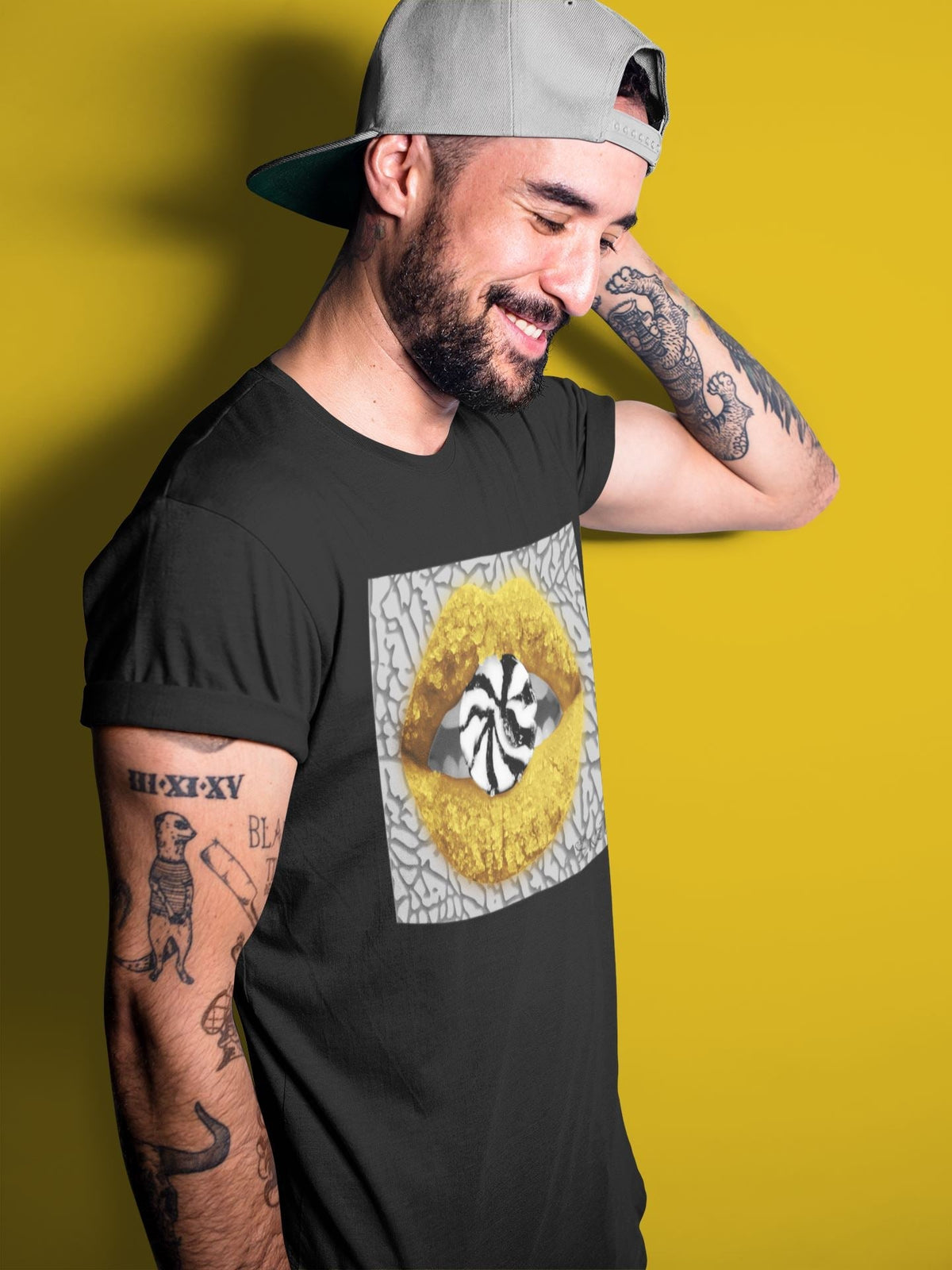 Jordan 3 Laser Orange Sneaker Matching T-Shirt Lips Candy Sneaker Tees Jordan 3 Laser Orange Sneaker Release Tees Crew Neck Tees