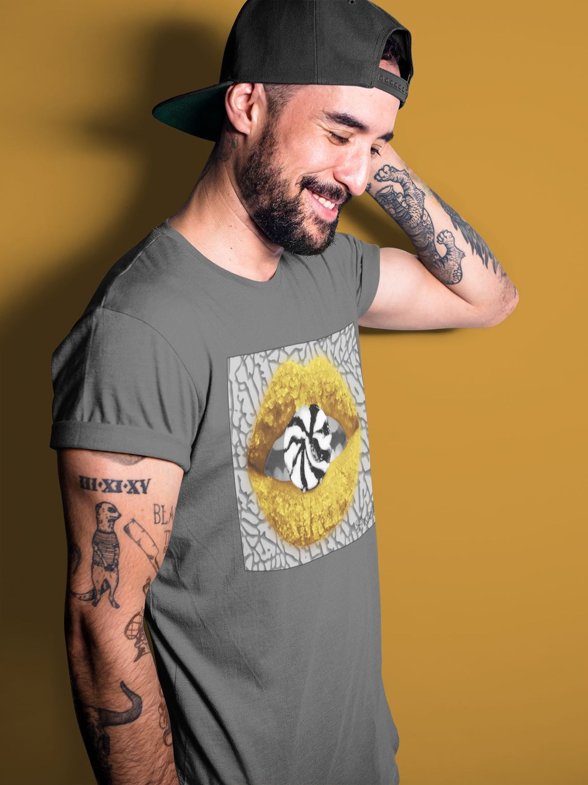 Jordan 3 Laser Orange Sneaker Matching T-Shirt Lips Candy Sneaker Tees Jordan 3 Laser Orange Sneaker Release Tees Crew Neck Tees