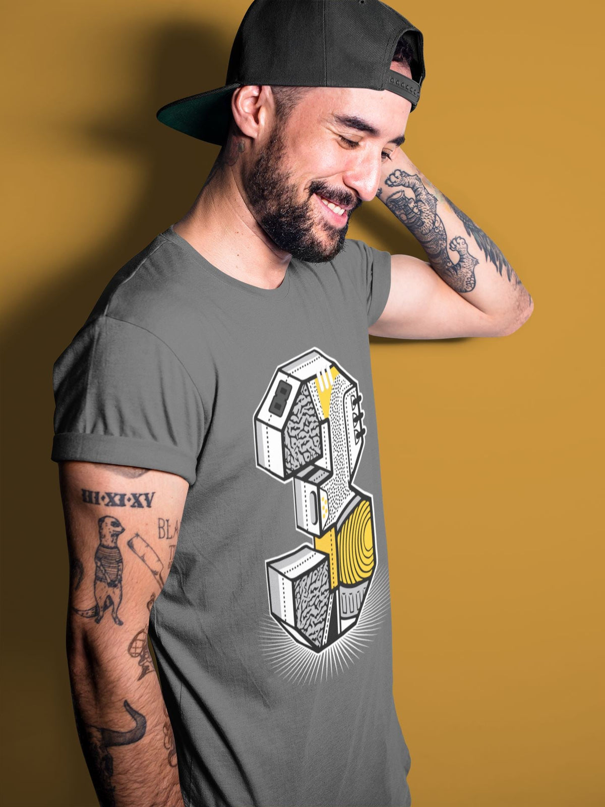 Jordan 3 Laser Orange Sneaker Matching T-Shirt Three Statue Sneaker Tees Jordan 3 Laser Orange Sneaker Release Tees Crew Neck Tees