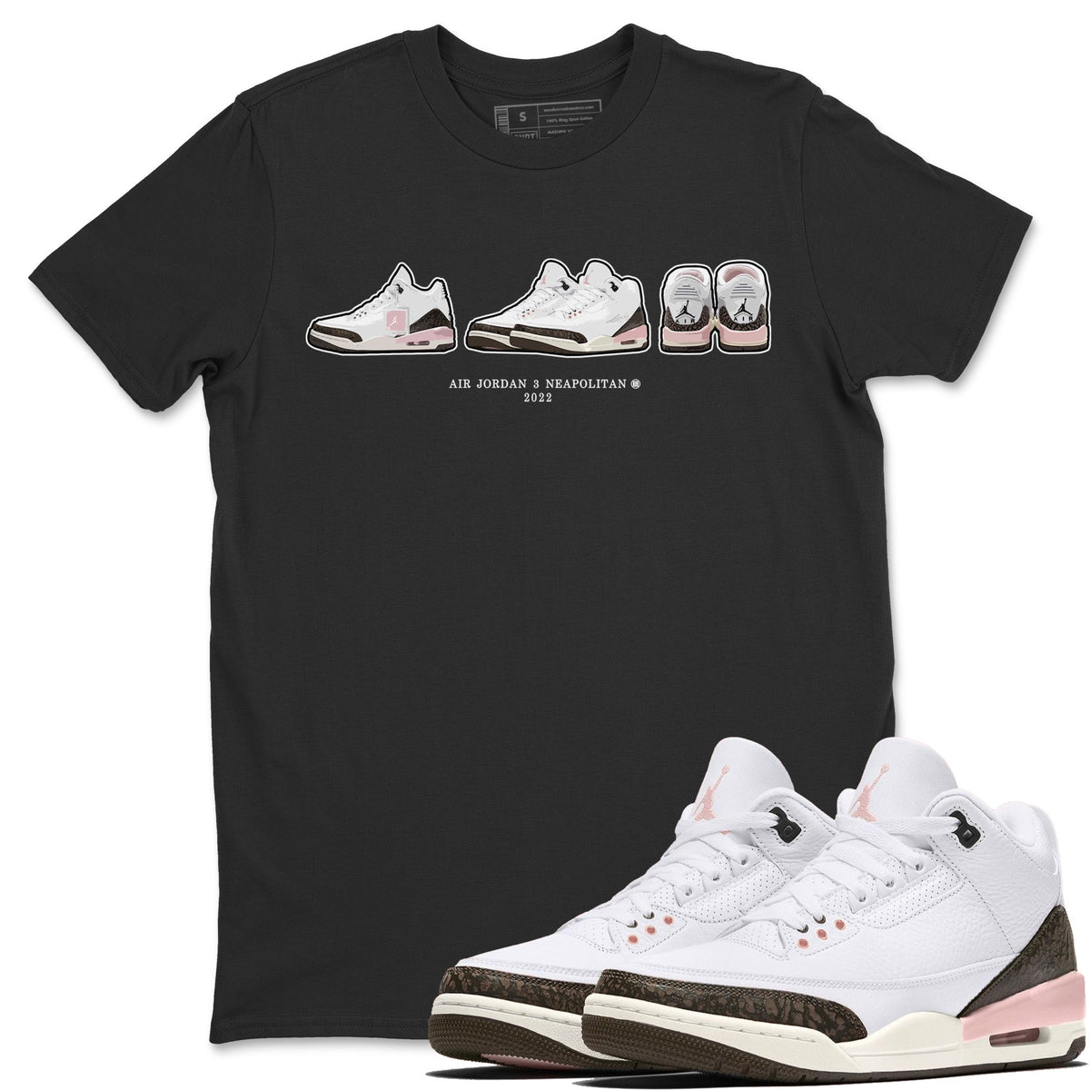 Jordan 3 Atmosphere Sneaker Matching T-Shirt Air Jordan 3 Prelude Sneaker Tees Jordan 3 Atmosphere Sneaker Release Tees Crew Neck Tees