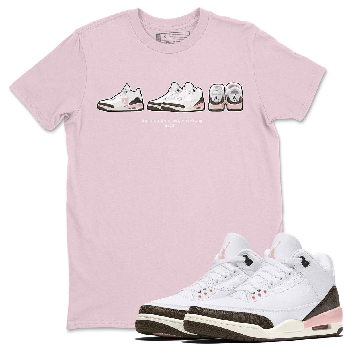 Jordan 3 Atmosphere Sneaker Matching T-Shirt Air Jordan 3 Prelude Sneaker Tees Jordan 3 Atmosphere Sneaker Release Tees Crew Neck Tees