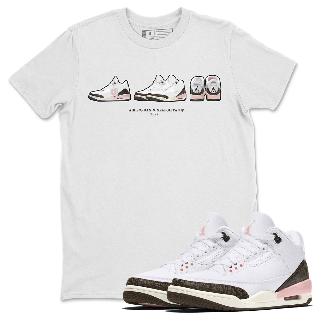 Jordan 3 Atmosphere Sneaker Matching T-Shirt Air Jordan 3 Prelude Sneaker Tees Jordan 3 Atmosphere Sneaker Release Tees Crew Neck Tees